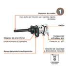 Llave (pistola) de impacto neumática 1', ind, TRUPER 7