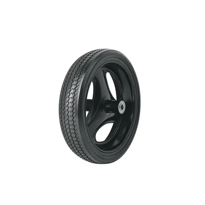 Llanta completa imponchable 13-1/2', incluye eje y baleros