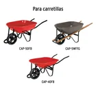 Llanta completa imponchable 13-1/2', incluye eje y baleros 4
