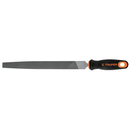 Lima plana bastarda 10' con mango Comfort Grip, TRUPER