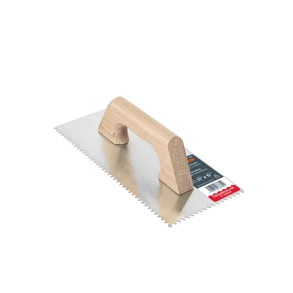 Llana 11' dentado triangular, tipo español, mango madera