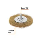 Carda circular 4' alambre fino para taladro, TRUPER 2