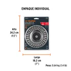 Carda trenzado grueso 6' x 5/8' para esmeril, TRUPER 5