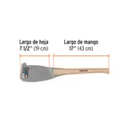 Machete huixtla corte derecho, largo 25', TRUPER 3