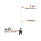 Cavador mangos de acero 47', TRUPER EXPERT 2