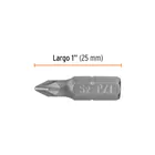 Estuche con 5 puntas pozidriv PZ1 largo 1', TRUPER EXPERT 3