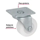 Rodaja de polietileno 2' placa giratoria, con buje, FIERO 2