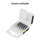 Estuche con 5 puntas torx T6 largo 1', TRUPER EXPERT 4