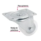 Rodaja de polietileno 2-1/2 placa giratoria con balero FIERO 2