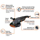Esmeriladora angular 9', 2450W, TRUPER INDUSTRIAL 3