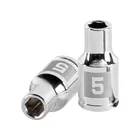 Dado de 5 mm, 6 puntas, cuadro 1/4', TRUPER 1