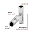 Dado largo de 3/8', 6 puntas, cuadro 1/4', TRUPER 2