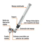 Matraca cuadro 1/2' telescópica de 19' con cabeza articulada 2
