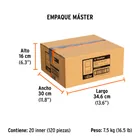 Dado de 3/8', 6 puntas, cuadro 1/2', TRUPER 7
