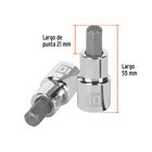 Dado punta hexagonal de 10 mm, cuadro 1/2', TRUPER 3