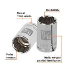 Dado de 11/16', 12 puntas, cuadro 1/2', TRUPER 2