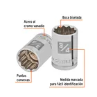 Dado de 3/4', 12 puntas, cuadro 1/2', TRUPER 2