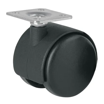 Rodaja tipo yoyo de 50 mm con placa, sin freno, FIERO