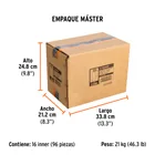 Dado largo impacto de 3/8', 6 puntas, cuadro 1/2', TRUPER 7