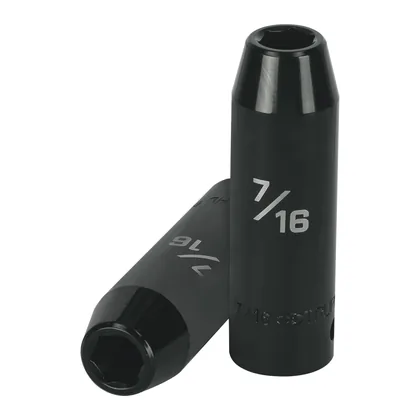Dado largo impacto de 7/16', 6 puntas, cuadro 1/2', TRUPER