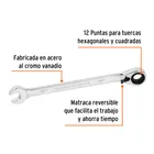 Llave combinada matraca reversible 3/8'x158 mm largo, EXPERT 2