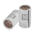 Dado de 15 mm, 12 puntas, cuadro 1/2', TRUPER 1
