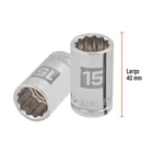 Dado de 15 mm, 12 puntas, cuadro 1/2', TRUPER 3