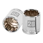 Dado de 28 mm, 12 puntas, cuadro 1/2', TRUPER 1
