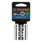 Dado de 28 mm, 12 puntas, cuadro 1/2', TRUPER 4
