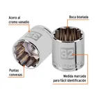 Dado de 32 mm, 12 puntas, cuadro 1/2', TRUPER 2