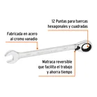 Llave combinada matraca reversible 3/4'x242 mm largo, EXPERT 2