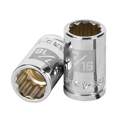 Dado de 7/16', 12 puntas, cuadro 3/8', TRUPER
