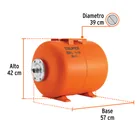 Tanque hidroneumático horizontal, 50 litros, TRUPER 3