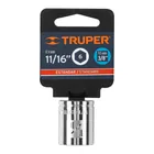 Dado de 11/16', 6 puntas, cuadro 3/8', TRUPER 4