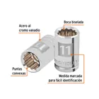 Dado de 11 mm, 12 puntas, cuadro 3/8', TRUPER 2