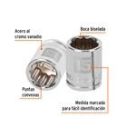 Dado de 15 mm, 12 puntas, cuadro 3/8', TRUPER 2