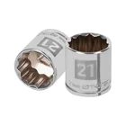 Dado de 21 mm, 12 puntas, cuadro 3/8', TRUPER 1