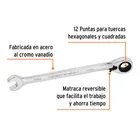 Llave combinada matraca reversible 10mmx154 mm largo, EXPERT 2