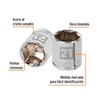 Dado de 21 mm, 6 puntas, cuadro 3/8', TRUPER 2