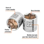 Dado de 22 mm, 6 puntas, cuadro 3/8', TRUPER 2