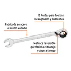 Llave combinada matraca reversible 15mmx198 mm largo, EXPERT 2