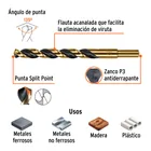 Broca HSS 15/32' Trugold para metal, TRUPER EXPERT 3