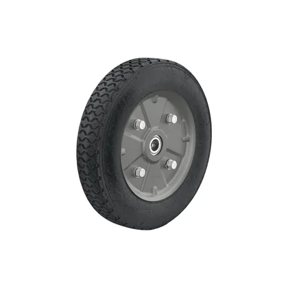 Rueda de hule sólido imponchable 10', doble balero, PRETUL
