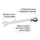 Llave combinada matraca reversible 17mmx223 mm largo, EXPERT 2