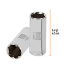 Dado largo de 19 mm, 6 puntas, cuadro 3/8', TRUPER 3