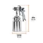 Pistola p/pintar succión HVLP vaso aluminio, 1.4 mm, EXPERT 5