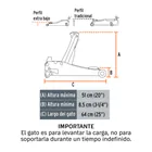 Gato hidráulico profesional de patín, 3t, elevación rápida 3