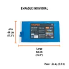 Lona de polietileno reforzada 2x3 m, azul, 180g/m2, TRUPER 5