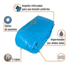 Lona de polietileno reforzada 12x17 m, azul, 180g/m2, TRUPER 2