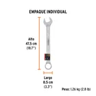 Llave combinada extralarga 1-5/8' x 483 mm de largo, EXPERT 5